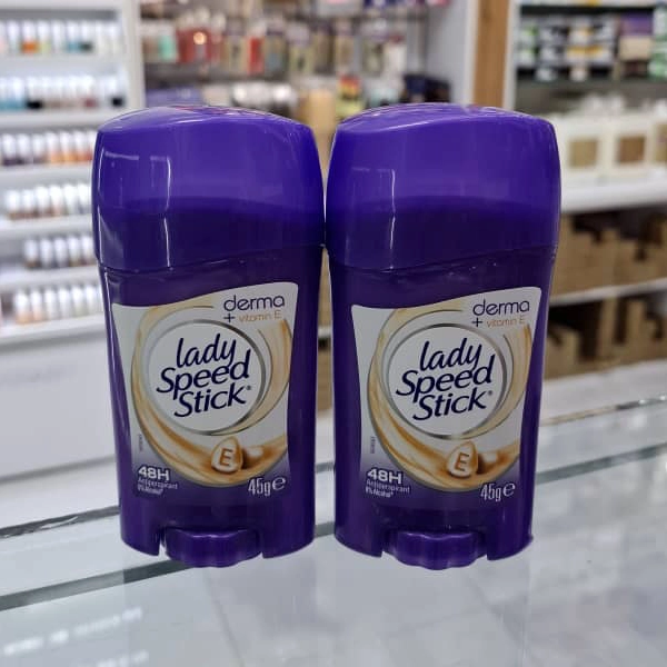 مام صابونی لیدی اسپید استیک اصل ویتامین E ضد تعریق 48 ساعته 45 گرم | lady Speed Stick derma vitamin E anti-perspirant 48H 45gr